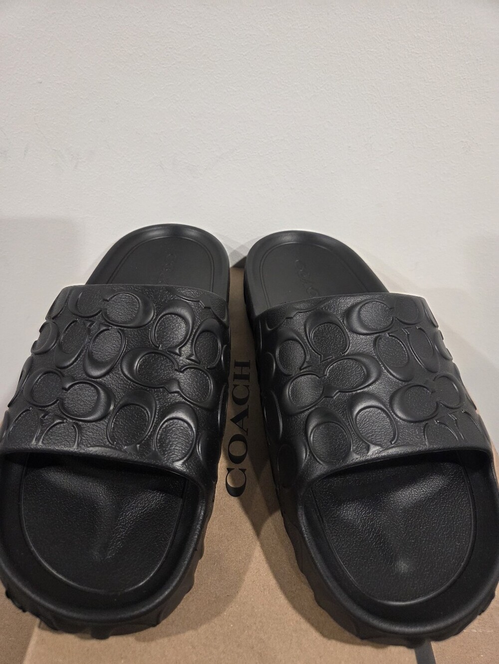 Coach Molded Slide Black Mens Size 13 - Picture 3 of 7
